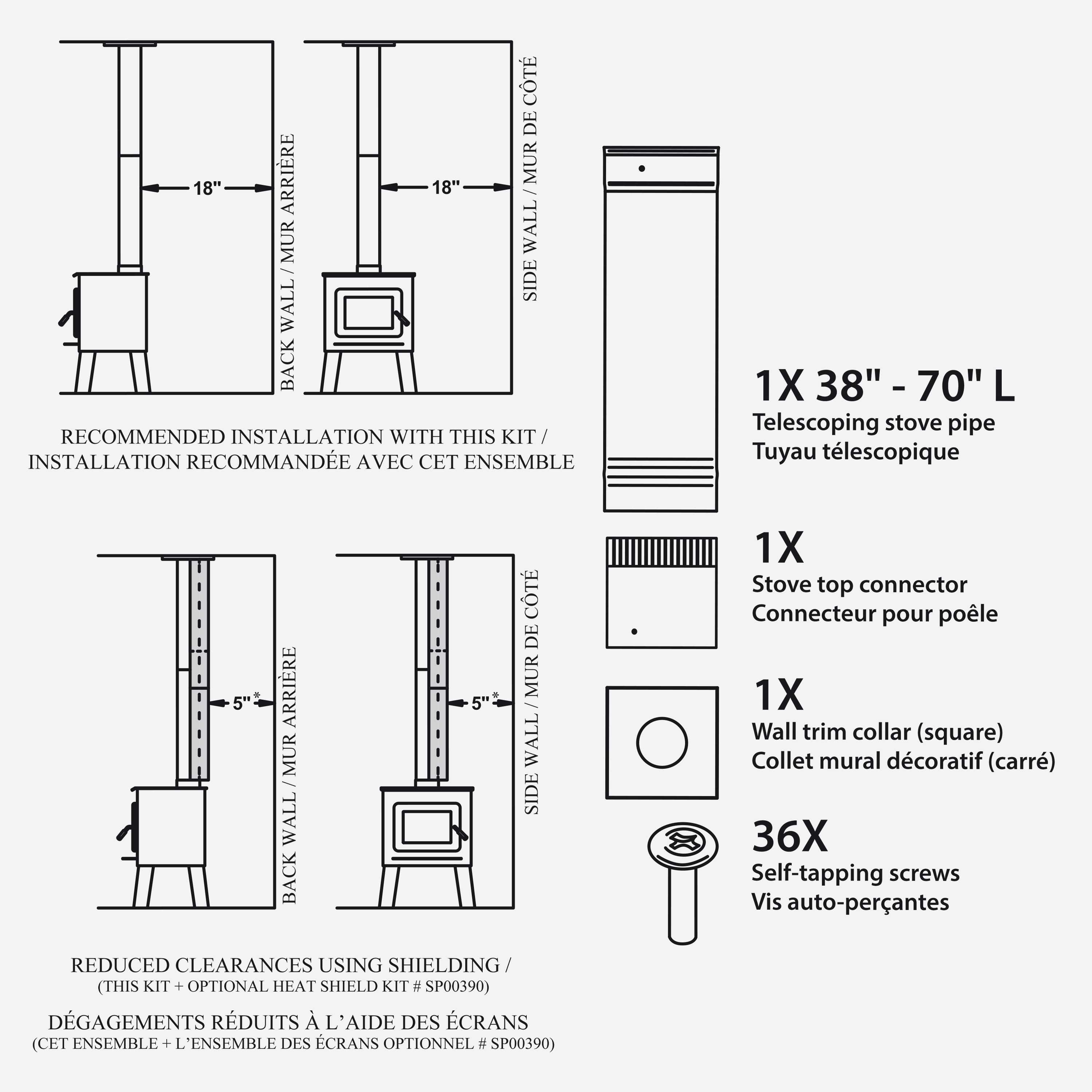 SP00370 Single Wall Stove Pipe Englander